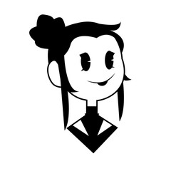 Cartoon style, Blanco y negro.