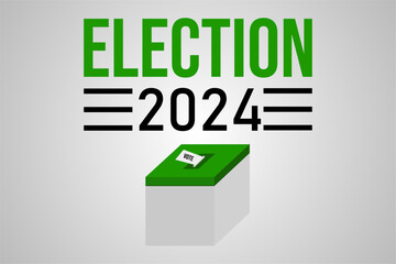 General Election 2024 in Pakistan banner design.
