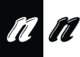 Alphabet N letter icon logo