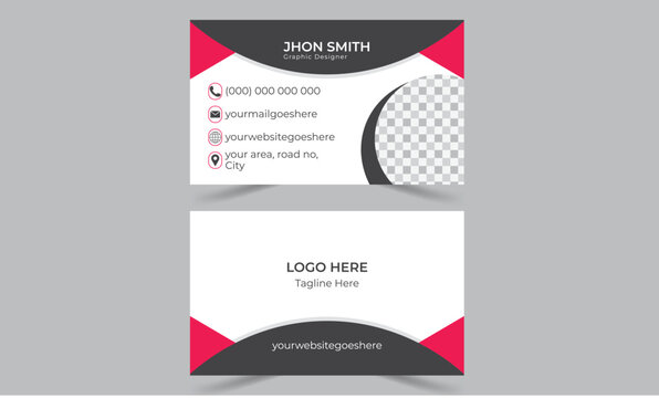 Unique corporate business card design templet