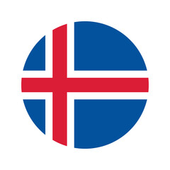 Iceland flag simple illustration for independence day or election