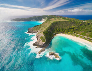 Fototapeta na wymiar Aerial View of Coastal Paradise