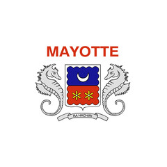 Mayotte flag simple illustration for independence day or election