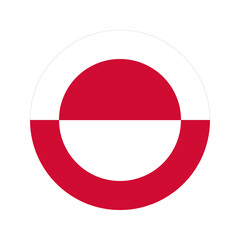 Greenland flag simple illustration for independence day or election