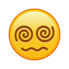 Face with spiral eyes Large size of yellow emoji smile