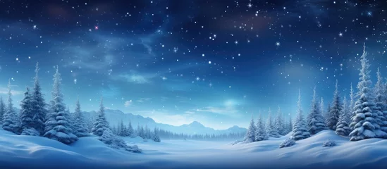 Foto op Canvas Background of a winter night © Vusal