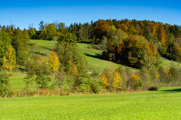 Die schöne Farbenfrohe Herbstnatur in Bayern 