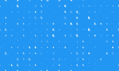 Seamless background pattern of evenly spaced white woman with child symbols of different sizes and opacity. Vector illustration on blue background with stars