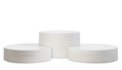 3D background product display podium scene with geometric platform, stand to show cosmetic products, isolated on a transparent background. PNG, cutout, or clipping path.