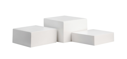 3D background product display podium scene with geometric platform, stand to show cosmetic products, isolated on a transparent background. PNG, cutout, or clipping path.