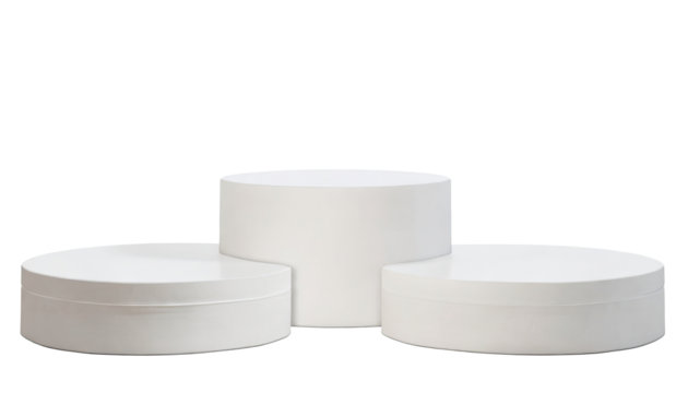 3D background product display podium scene with geometric platform, stand to show cosmetic products, isolated on a transparent background. PNG, cutout, or clipping path.