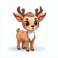 Cute Reindeer Icon Ready for Christmas