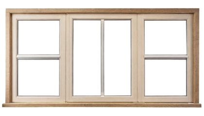 vintage wooden house window frame , isolated on a transparent background with a PNG cutout or clipping path.
