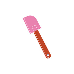 Silicone spatula flat icon, simple cartoon vector illustration on white