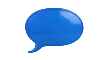 blue Speech bubble . Comic cloud with a place for text
