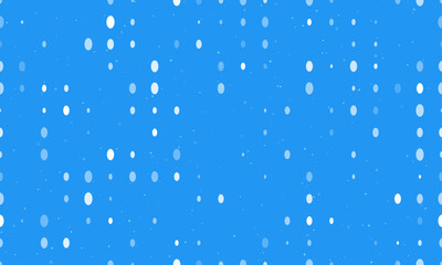 Fototapeta premium Seamless background pattern of evenly spaced white ellipse symbols of different sizes and opacity. Vector illustration on blue background with stars