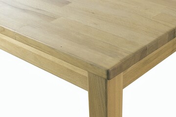 Wooden table surface. Natural wood furniture close view