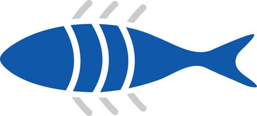 blue fish sign. logo. Vector illustration - 671762132