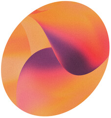 abstract noise gradient oval shape png, transparent background