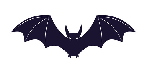 Black bat vector sticker