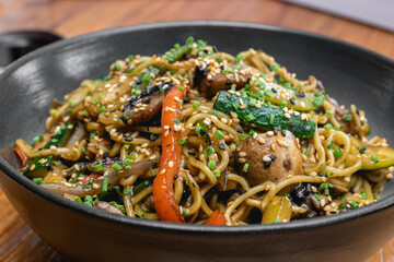 Variety of asian food, appetizers and entrees