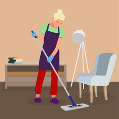 cleaning_woman with mop