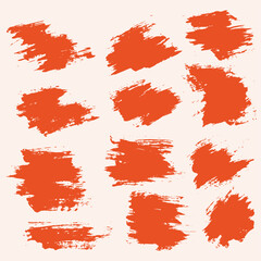 Grunge texture red color vector splash banner illustration