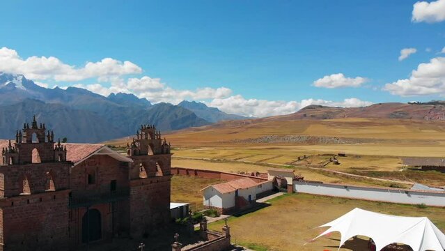 Landscapes of the city of Yucay, capital of the district of Yucay in the province of Urubamba, Peru.