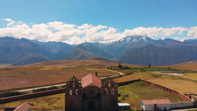 Landscapes of the city of Yucay, capital of the district of Yucay in the province of Urubamba, Peru.