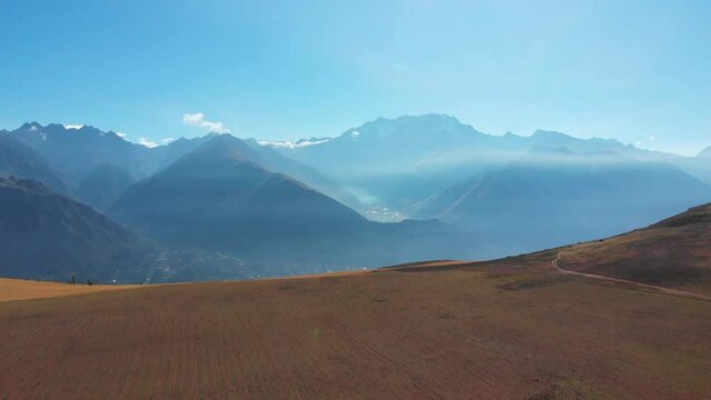 Landscapes of the city of Yucay, capital of the district of Yucay in the province of Urubamba, Peru.