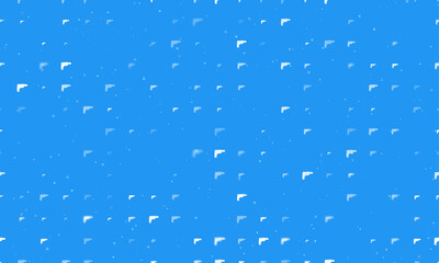 Seamless background pattern of evenly spaced white electric drill symbols of different sizes and opacity. Vector illustration on blue background with stars