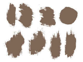 Set of illustration wheat brush stroke vector