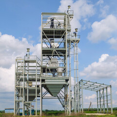 Agro-industrial seed plant. Structure of the vertical seed line.