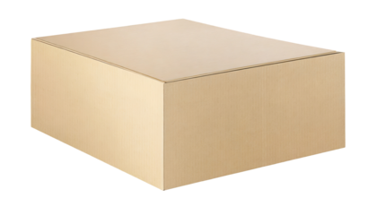 big cardboard box, isolated on transparent background . PNG, cutout, or clipping path.	
