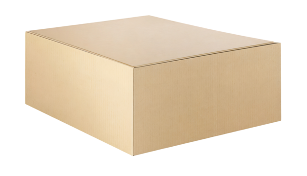big cardboard box, isolated on transparent background . PNG, cutout, or clipping path.	

