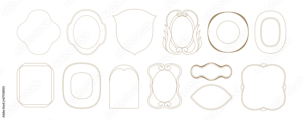 Fototapete vector logo design template - abstract vintage badge and emblem with copy space for text, simple min