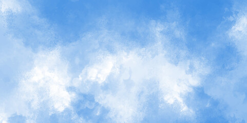 Creative and painted cloudy sky blue watercolor background, Pastel blue paper texture pattern Blurry and cloudy blue sky various natural clouds and smoke. beautiful cloudy blue Blurry and cloudy blue
