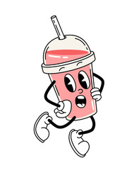 Cute retro character vector concept