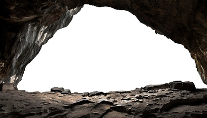 cave opening, mysterious den entrance in bright light, isolated on a transparent background. PNG, cutout, or clipping path.	
 - obrazy, fototapety, plakaty