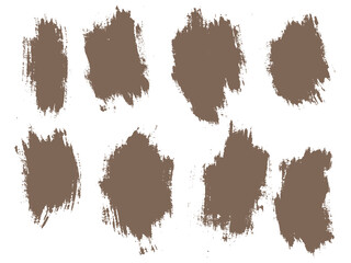 Set of wheat grunge label brush stroke background