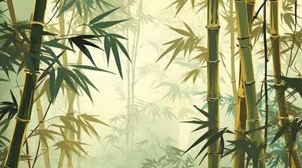 bamboo art, oriental style