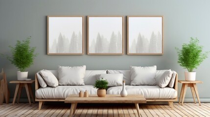 modern living room, generative ai 