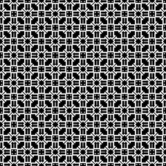 Black and white seamless abstract pattern. Background and backdrop. Grayscale ornamental design. Mosaic ornaments. Vector graphic illustration. EPS10.