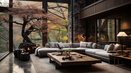 interior living room nature design