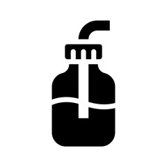 wash bottle glyph icon illustration vector graphic. Simple element illustration vector graphic, suitable for app, websites, and presentations isolated on white background
