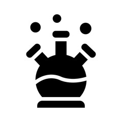 triple neck flask glyph icon illustration vector graphic. Simple element illustration vector graphic, suitable for app, websites, and presentations isolated on white background