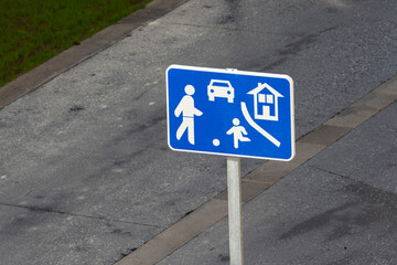 S-28 or residential road street road sign on a spanish city