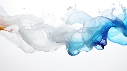 Transparent pure water splash isolated on white background. AI generated image