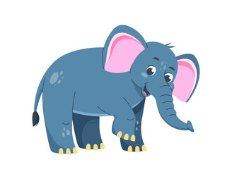 Cute elephant character vector sticker