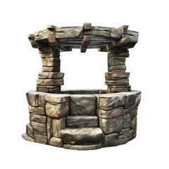 ancient Roman water well isolated